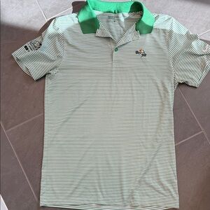 Golf Men's Polo Shirt with Green Stripes